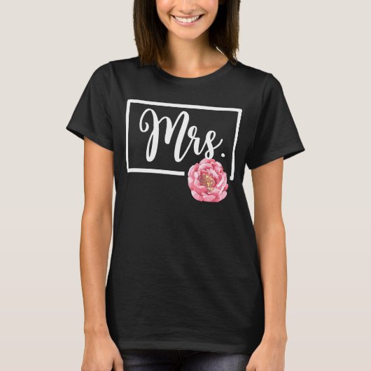 Das sagt Frau Blume Wedding Bachelorette Dusche D T-Shirt (Vorderseite)