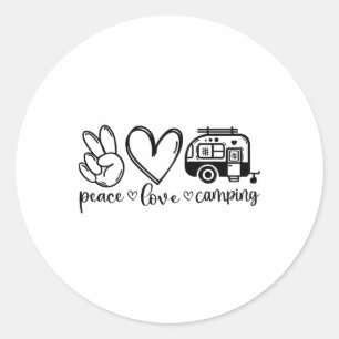 Das sagt Frieden Liebe Camping - Im Freien Runder Aufkleber