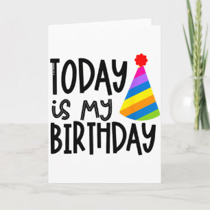Das sagt heute ist mein Geburtstag - Partyhut-Desi Karte