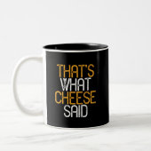 Das sagte Käse Funny Cheese Lover Puns Zweifarbige Tasse (Links)