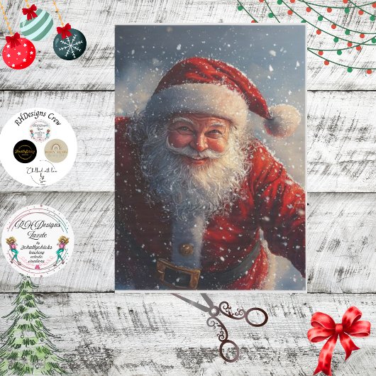 Das Saint-Nick im Schnee Seidenpapier