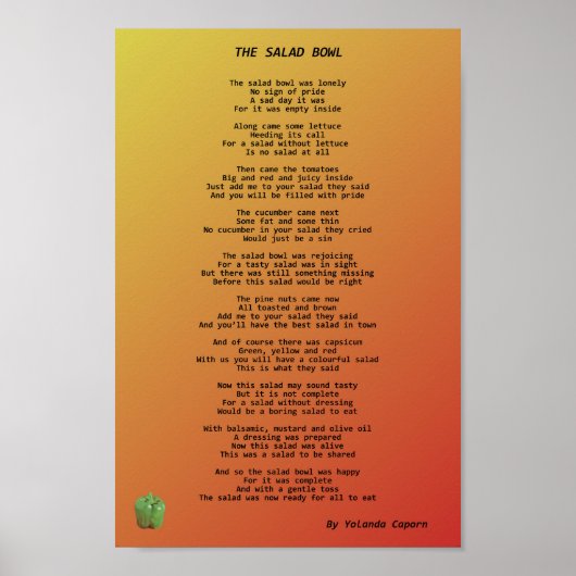 Das Salad Bowl Poster (Vorne)