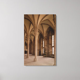 Das Salle DES Hotes, Innenansicht der Abtei Leinwanddruck