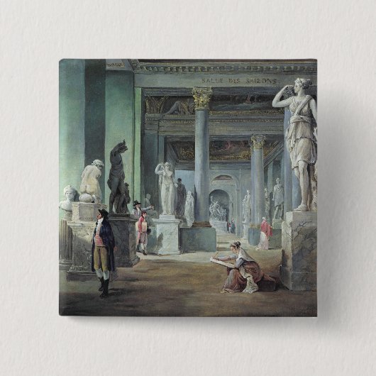 Das Salle DES Saisons am Louvre, C. 1802 Button (Vorderseite)