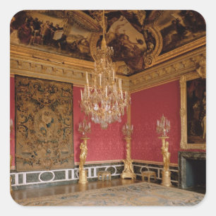 Das Salon d'Apollon (Apollo-Raum) mit Tapisserien Quadratischer Aufkleber
