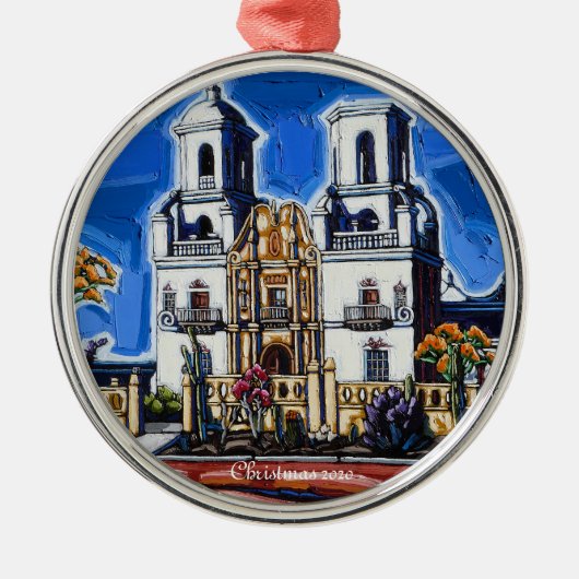 Das San Xavier Weihnachten 2020 Ornament Aus Metall (Vorne)