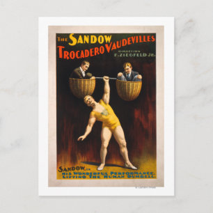 Das Sandow Trocadero Vaudevilles Gewichtheben Postkarte