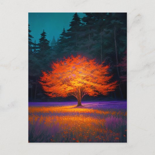 Das sanfte Glühen des Goldenen Baumes Postkarte (Vorderseite)