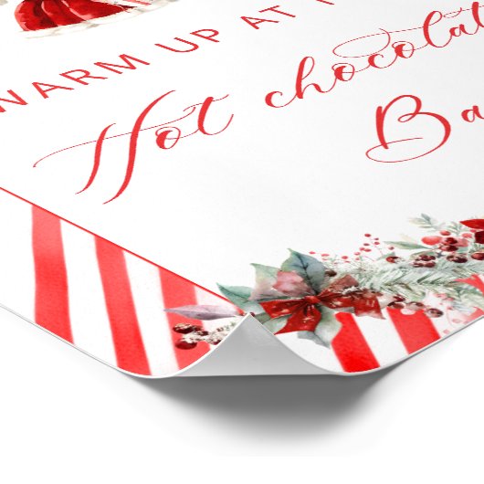 Das Santa Baby Girl wärmt an der Hot Chocolate Bar Poster (Ecke)