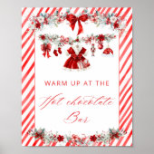 Das Santa Baby Girl wärmt an der Hot Chocolate Bar Poster (Vorne)