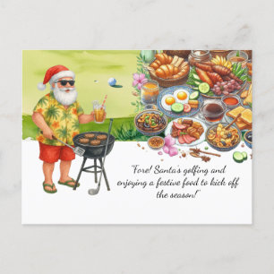 Das Santa's Golf & Festivals Frühstück für das Clu Feiertagspostkarte