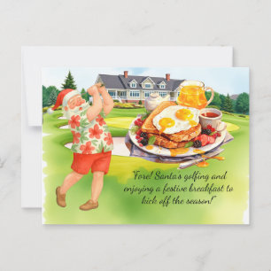 Das Santa's Golf & Festivals Frühstück für das Clu Postkarte