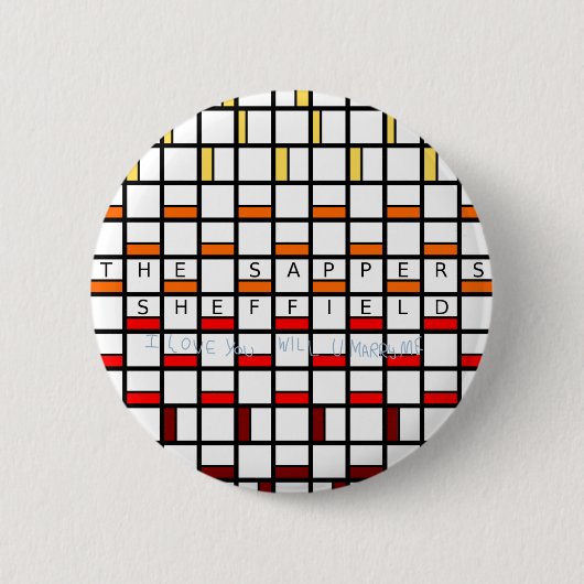 Das sappers-Sheffield-Abzeichen Button (Vorderseite)