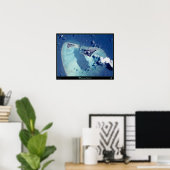 Das Satellitenposter der Insel Midway Poster (Heimbüro)