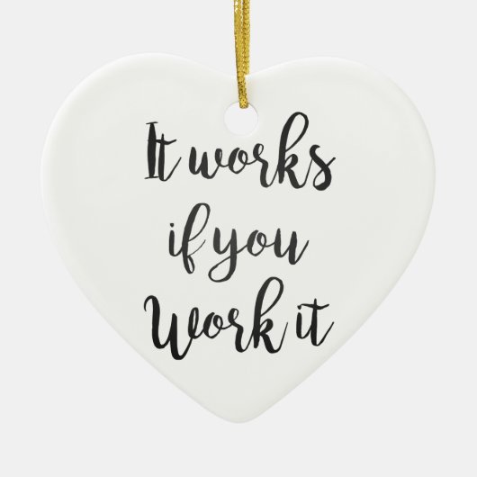 Das saubere Schritt-Erholungs-Zitatgeschenk der Keramik Ornament (Vorne)