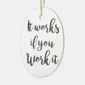 Das saubere Schritt-Erholungs-Zitatgeschenk der Keramikornament (Links)