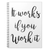 Das saubere Schritt-Erholungs-Zitatgeschenk der Notizblock (Vorderseite)