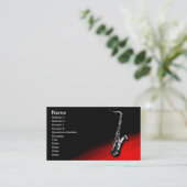 Das Saxophon Visitenkarte (Stehend Vorderseite)