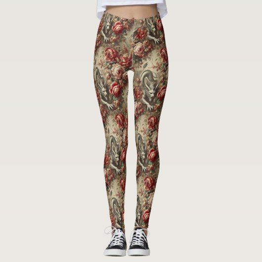 Das Scarlet Thicket - gotisch Viktorianisch Leggings (Vorderseite)