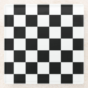Das Schachbrett Flag Sport Design Glasuntersetzer