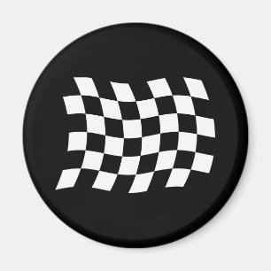 Das Schachbrettflaggen-Magnet Magnet