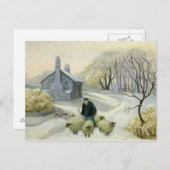 Das Schaf führen Postkarte (Vorne/Hinten)