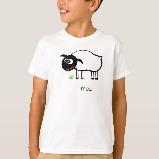 Das Schaf sagt MOO T-Shirt (Vorderseite)