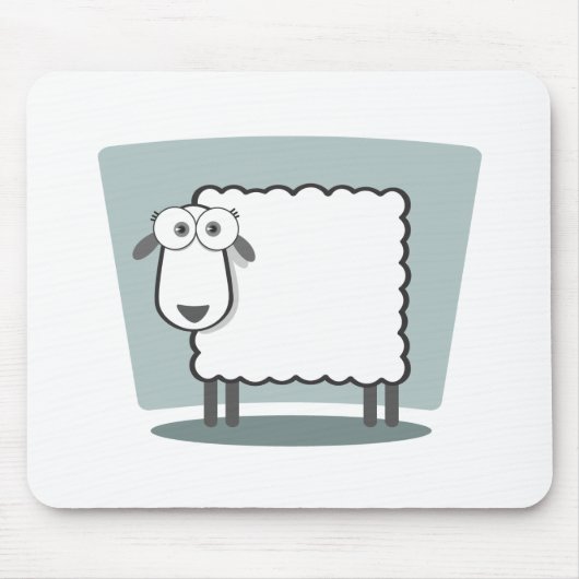 DAS Schaf zum Quadrat Mousepad (Vorne)