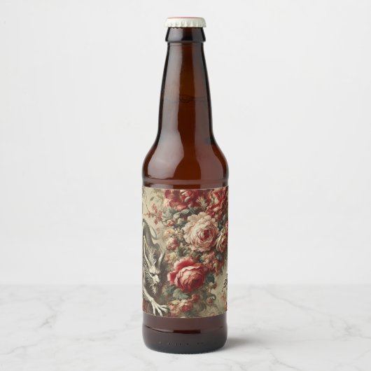 Das Scharlachrote Dickicht – Gotisches Mythisches Bierflaschenetikett (Vorderseite)