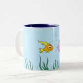 Das scheint fischartig zweifarbige tasse (Vorderseite Links)