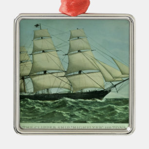 Das Schererschiff "Highflyer", 1111 Tonnen Silbernes Ornament