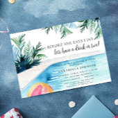 Das schicke Party-Brautparty am Pool lädt zu einem Einladung