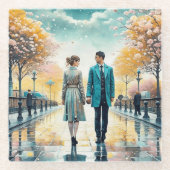 Das Schicksal brachte uns zusammen Glasuntersetzer (Vorderseite)