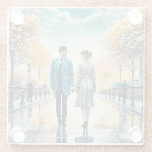 Das Schicksal brachte uns zusammen Glasuntersetzer (Rückseite)