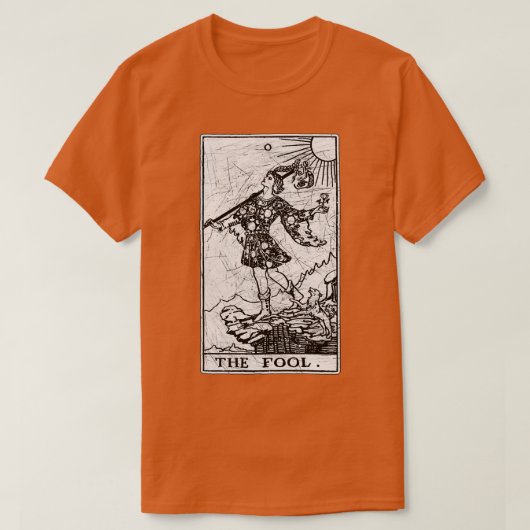 Das Schicksal der dummen Tarot-Karte Major Arcana T-Shirt (Design vorne)