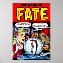 Das Schicksal der Hexe, das die Vintagen Comicen e Poster