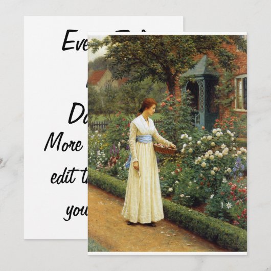 Das Schicksal der Rose Ölgemälde Einladung (Vorne/Hinten)