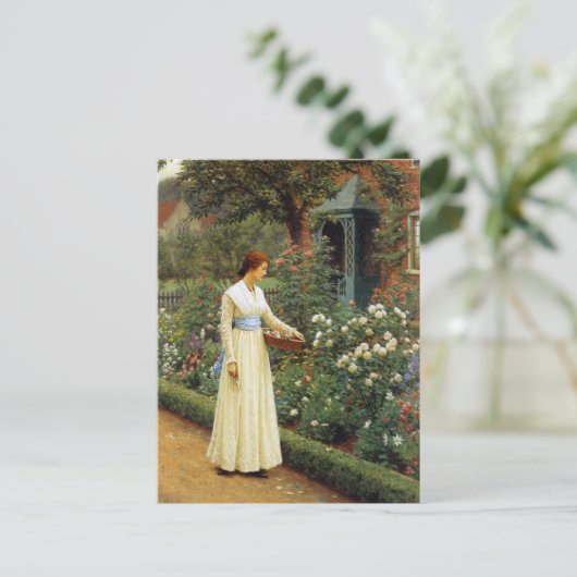 Das Schicksal der Rose Ölgemälde Postkarte (Stehend Vorderseite)