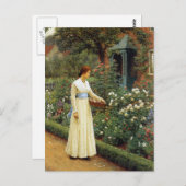 Das Schicksal der Rose Ölgemälde Postkarte (Vorne/Hinten)