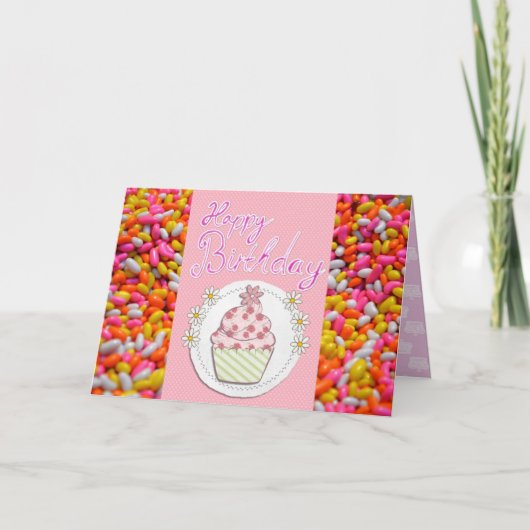 Das Schicksal der Tochter Prinzessin Cupcake Pink Karte (Vorderseite)