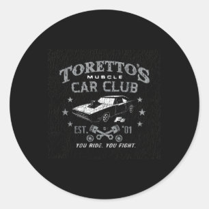 Das Schicksal des wütenden Toretto-Muskelwagens Runder Aufkleber