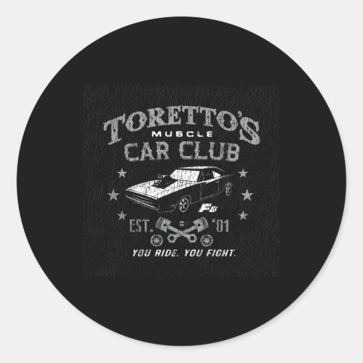 Das Schicksal des wütenden Toretto-Muskelwagens Runder Aufkleber (Vorderseite)