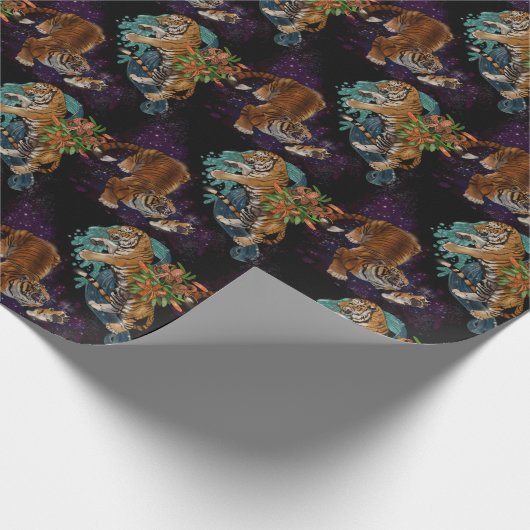 Das Schicksal in den Sternen-Tigermustern Geschenkpapier (Ecke)