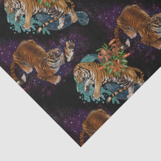 Das Schicksal in den Sternen-Tigerpatter Seidenpapier (Detail)