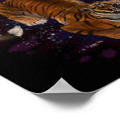 Das Schicksal in den Sternen-Tigers-Muster dunkler Poster (Ecke)