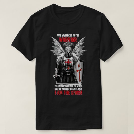 Das Schicksal von Knight Templar flüstert dem Krie T-Shirt (Design vorne)