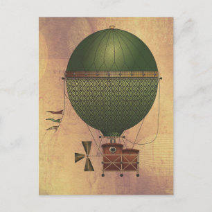 Das Schiff Citronnier Steampunk-Maschine Postkarte