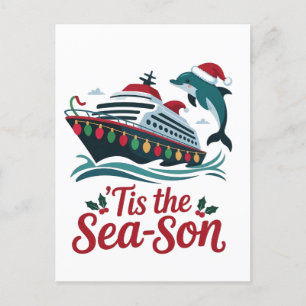 Das Schiff der Familie Matching Cruising Feiertagspostkarte