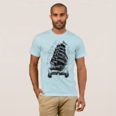 das Schiff der Männer T-Shirt (Vorne ganz)