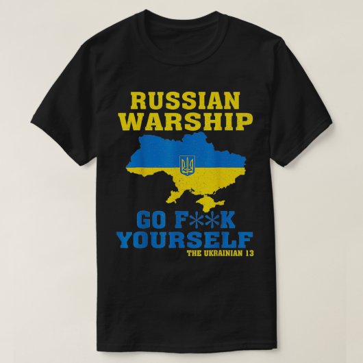 Das Schiff des russischen Krieges geht selbst T-Shirt (Design vorne)